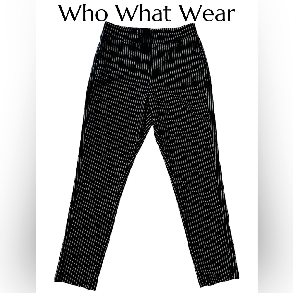 Who What Wear pull on pinstripe pants